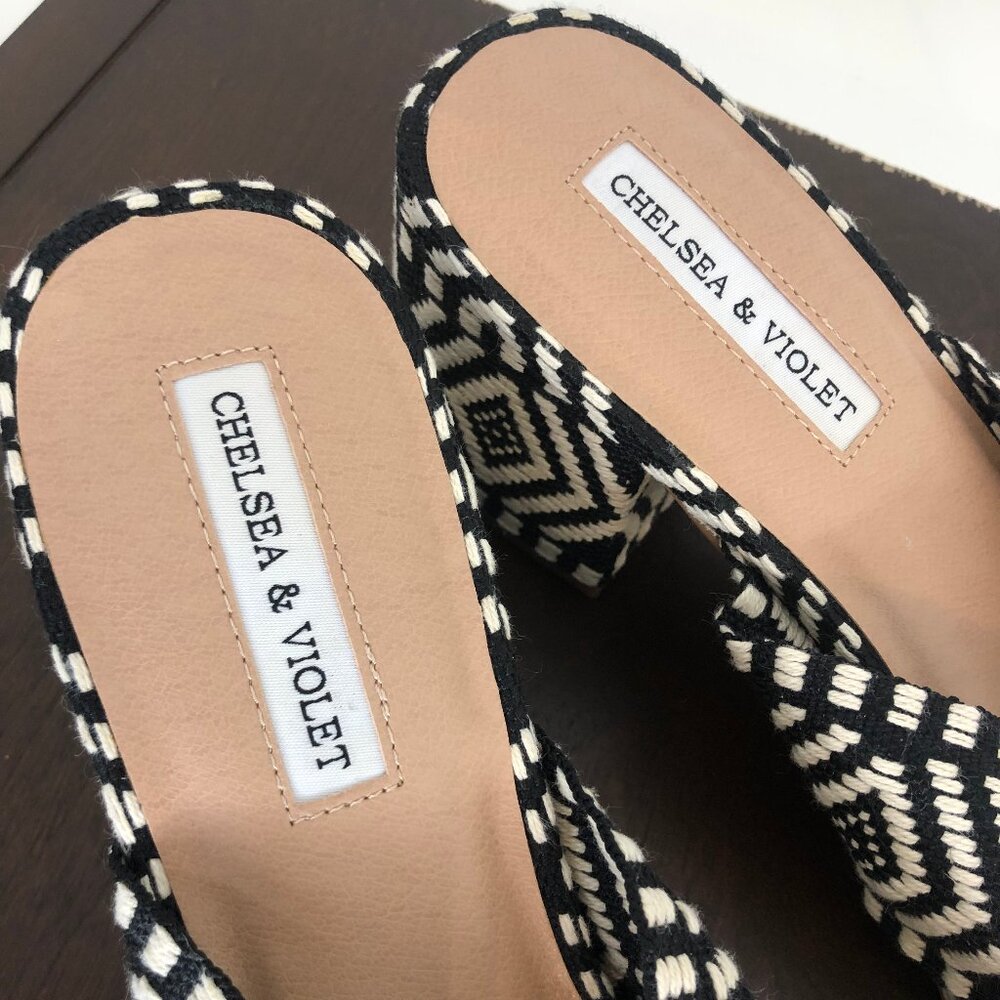 Chelsea & Violet Gia Knot Printed Mules Size 9 - Picture 6 of 6